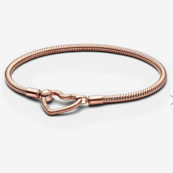 Pandora Jewelry - Pandora Moments Heart Closure Snake Chain Bracelet
